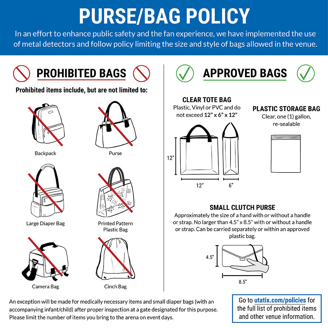Bag/Safety Policy College Park Center The University of Texas at